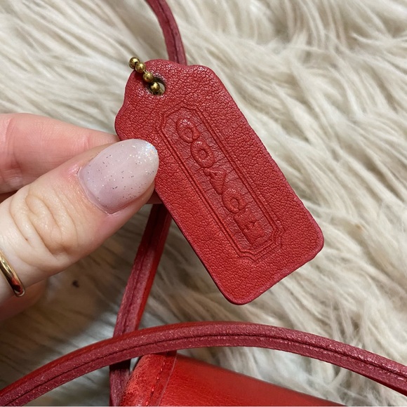 Authentic Vintage Coach Red Lindsay Crossbody